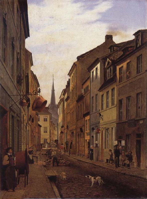 Eduard Gaertner Parochialstrabe oil painting picture